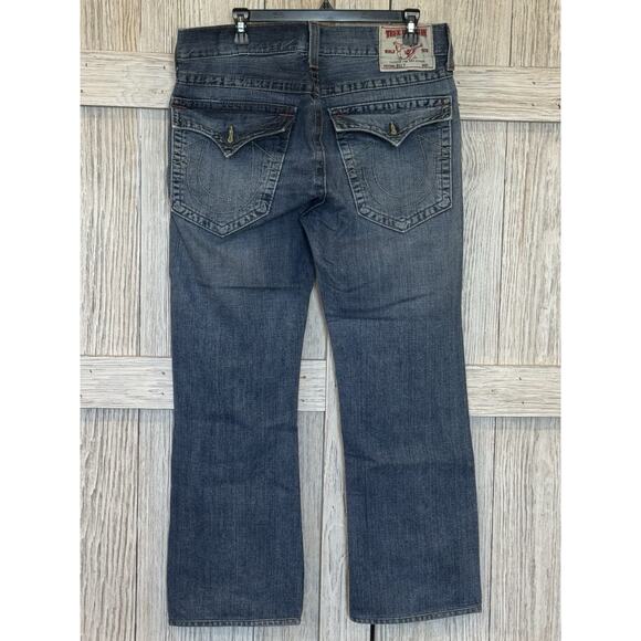 Vintage True Religion Jeans Mens Blue Billy Mja8580mc Bootcut Flap size33 - Picture 2 of 7